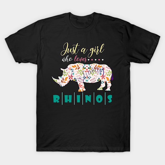 Africa Animal Girl Gifts Vintage Rhino T-Shirt by shirtsyoulike